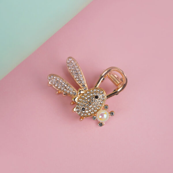 Golden Bunny Claw Clip
