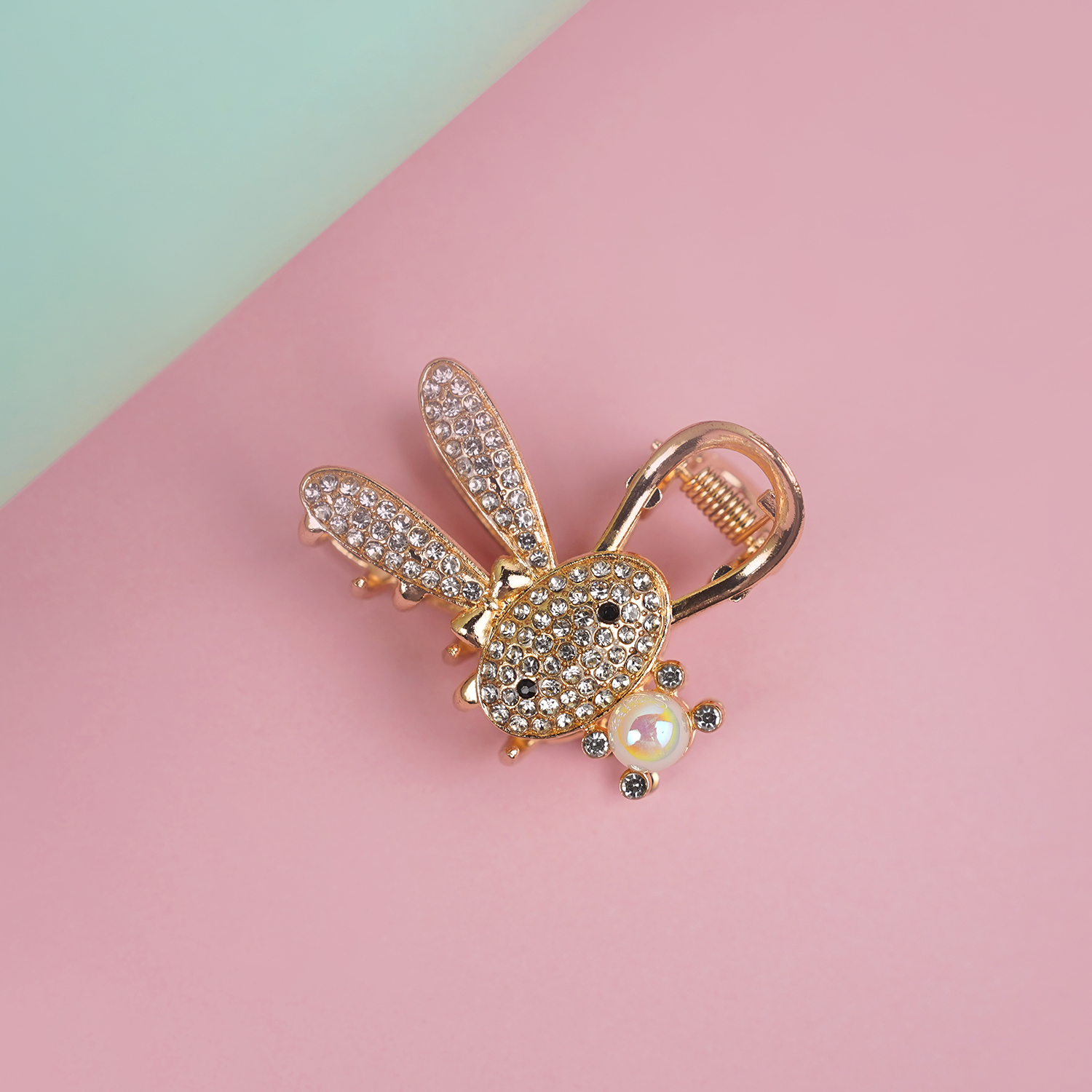 Golden Bunny Claw Clip