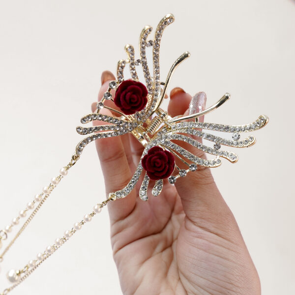Rose Rhinestone Claw Clip - Image 4
