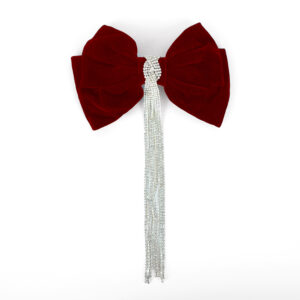 Velvet Bow Rhinestone